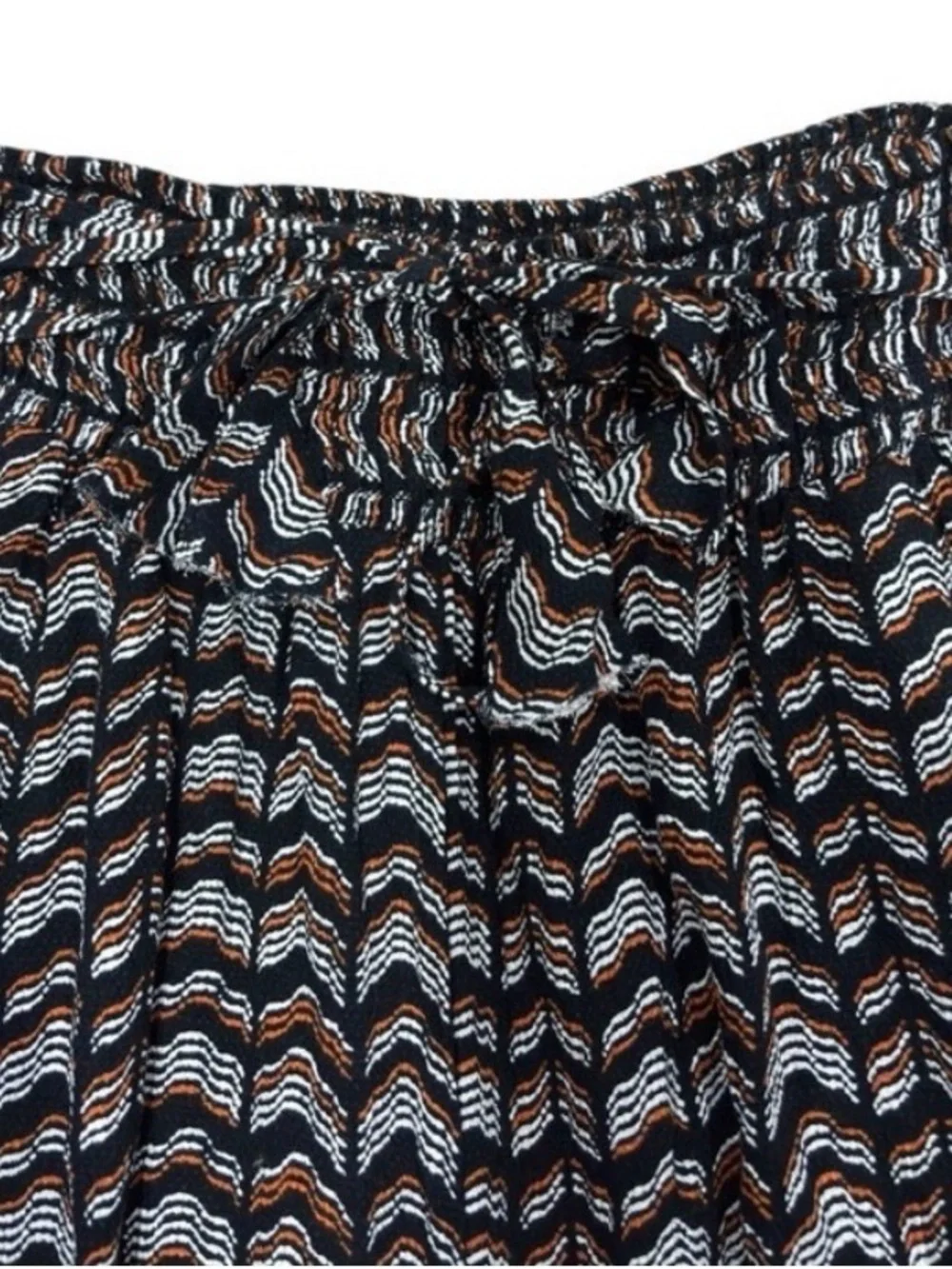 Anthropologie Black & White Chevron Track Joggers